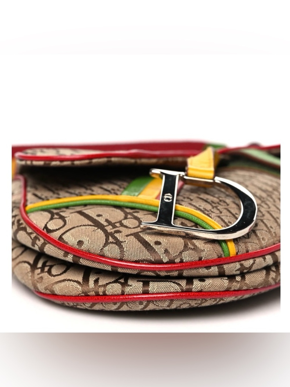 Christian Dior Rasta Diorissimo Trotter Saddle Bag - Picture 11 of 13
